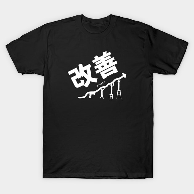 Kaizen (Continuous improvement) Japanese Word T-Shirt by Issho Ni